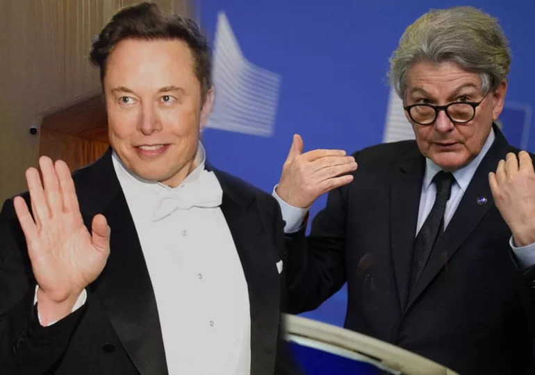 Elon Musk "a décidé de licencier, parce qu'il n'y a pas d'autre mot, des dizaines et des dizaines et des dizaines de milliers de […] fonctionnaires américains", pour qui "c'est un honneur de servir les États-Unis d'Amérique". "Est-ce qu'il a un mandat ? Est-ce qu'il est élu ? Est-ce qu'il est passé devant le Congrès ? Non", a déclaré l'ancien commissaire européen, Thierry Breton.