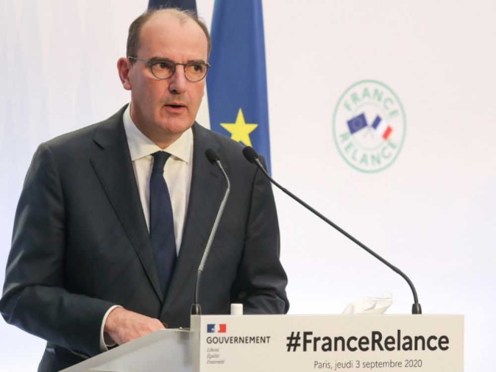 « La France a tenu, mais elle est affaiblie », a reconnu le premier ministre, avant d&rsquo;appeler une nouvelle fois au respect des gestes barrière contre le coronavirus. – Jean Castex – Premier ministre lors de la présentation du plan France Relance