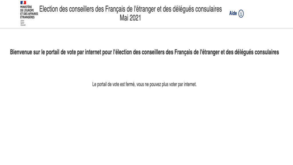 Clôture du vote électronique