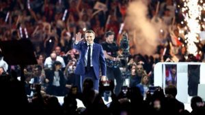 meeting d'Emmanuel Macron