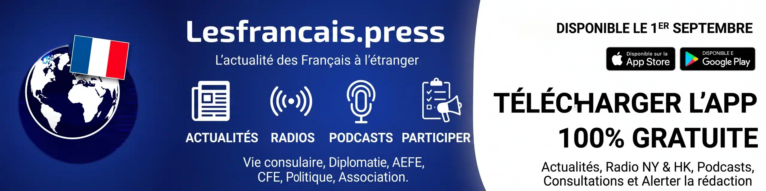 Nouvelle app Lesfrancais.press disponible le 01 septembre 2026