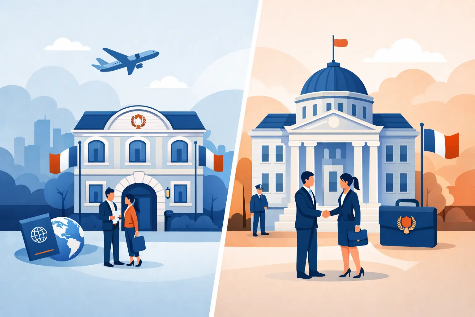 Consulat ou ambassade : différence claire
