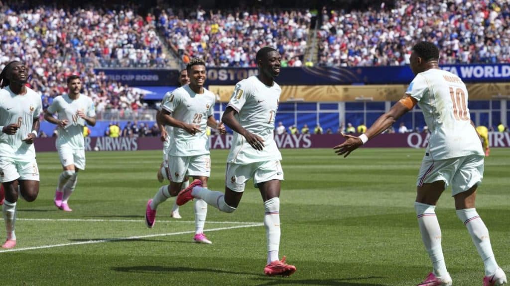 Dembel&eacute; apr&egrave;s un but phase &agrave; la Norv&egrave;ge ce 26 juin 2026 &copy;Maxpp