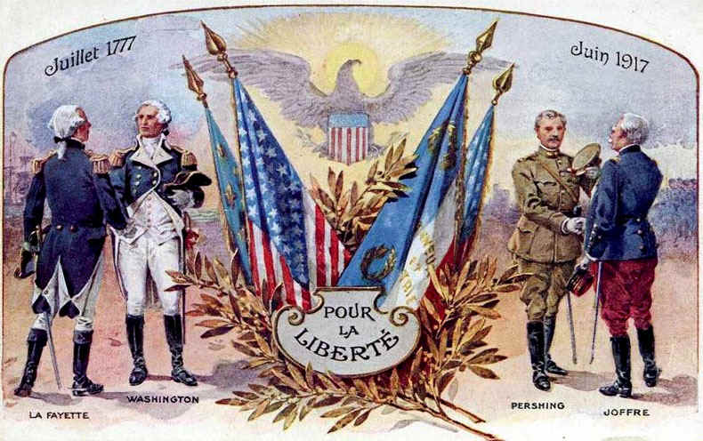 Illustration de l’alliance franco-américaine