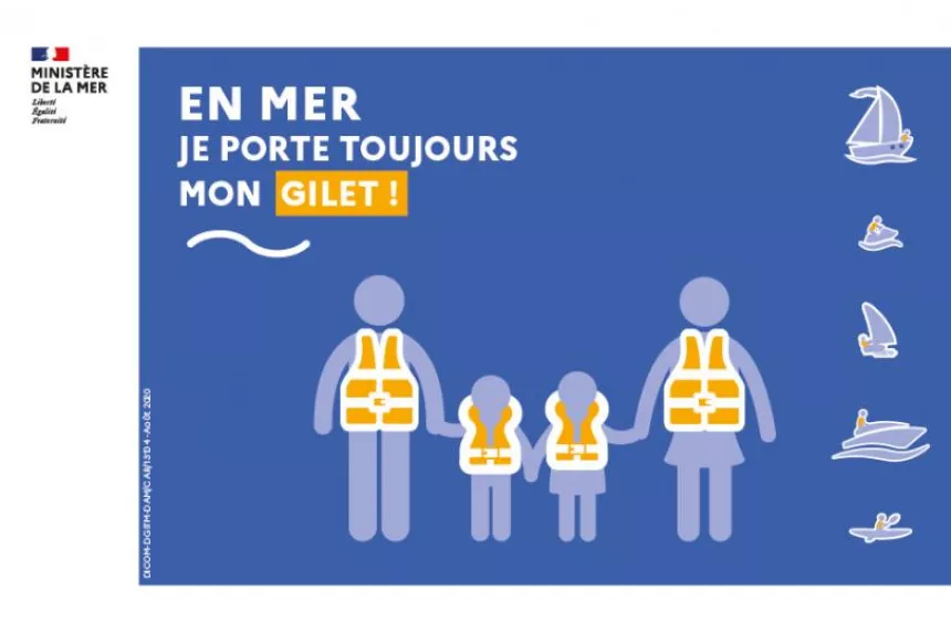 En mer, je porte toujours mon gilet