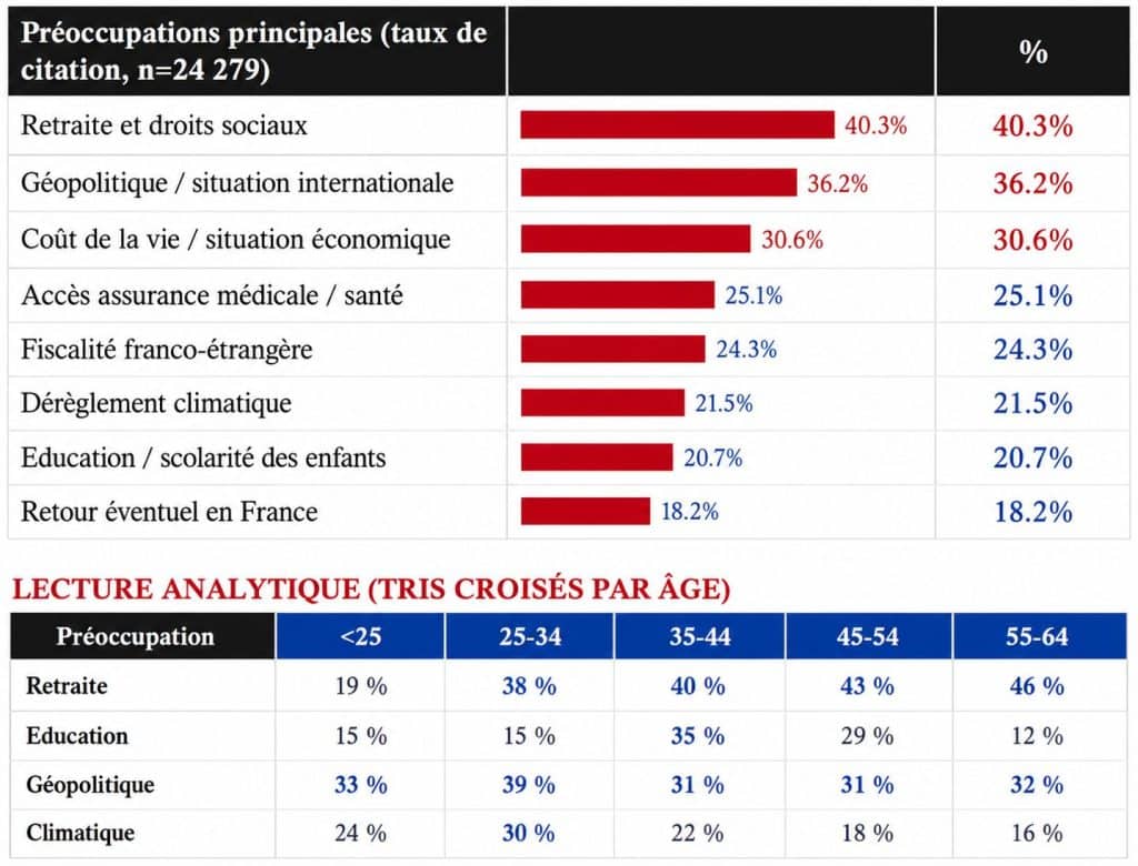 Les préoccupations des Français de l'étranger - Baromètre Français du Monde ADFE édition 2026