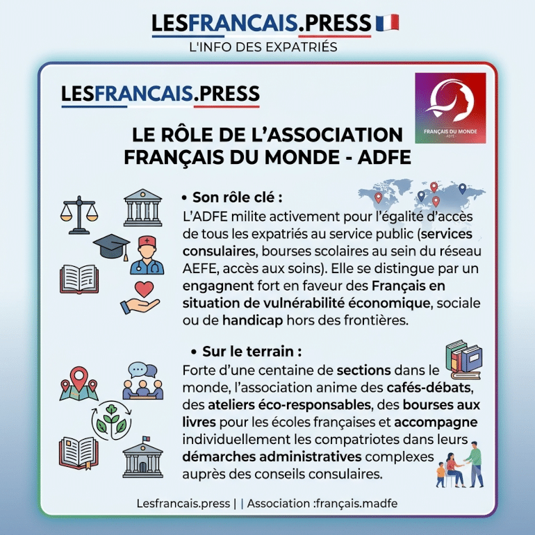 Le rôle de l'association Français du monde - ADFE