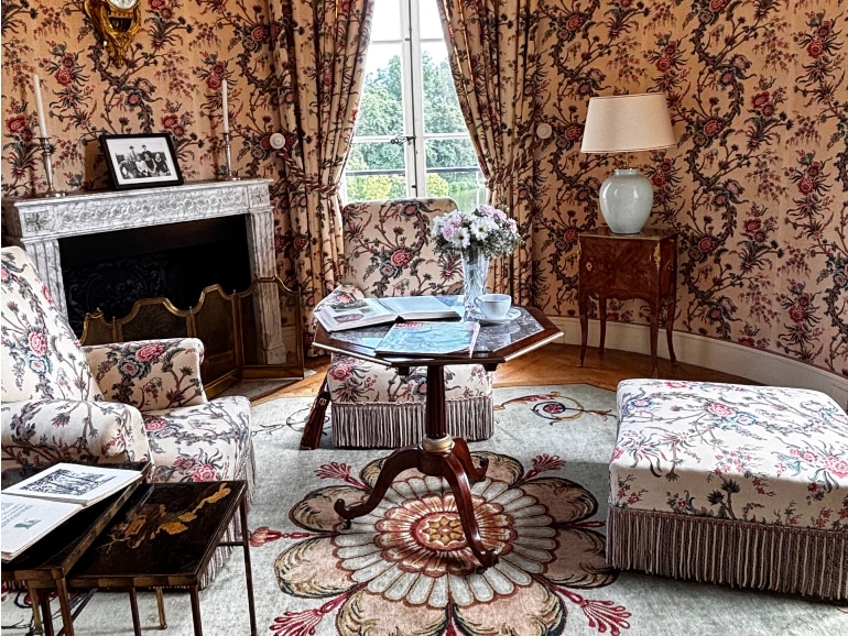 Le boudoir de l'appartement pr&eacute;sidentiel de Val&eacute;ry Giscard d'Estaing