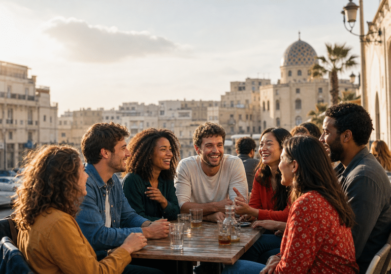 Fran&ccedil;aises et Fran&ccedil;ais heureux en expatriation, photo d'illustration