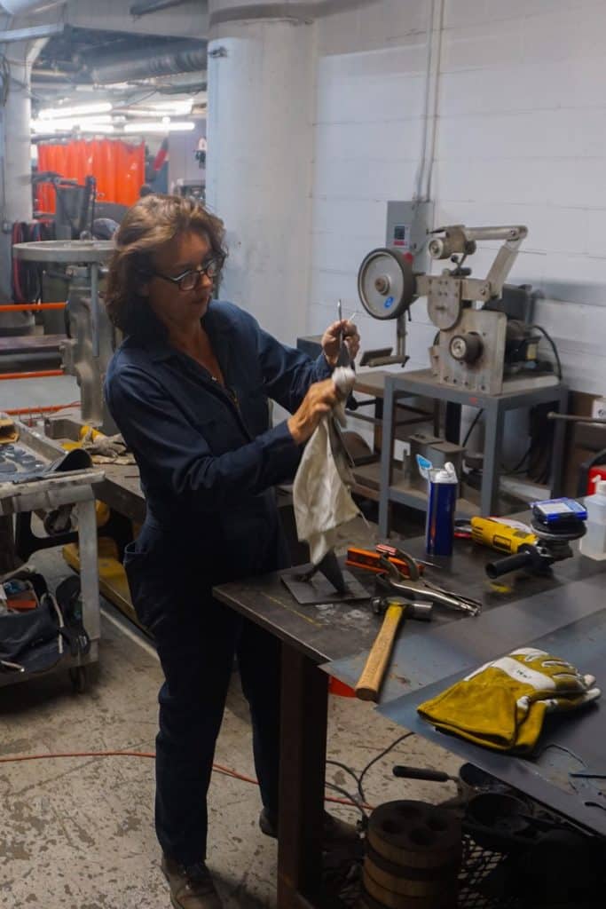 L'artiste Ga&euml;lle Hintzy-Marcel dans son atelier &agrave; Brooklyn