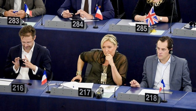 Marine Le Pen au Parlement européen