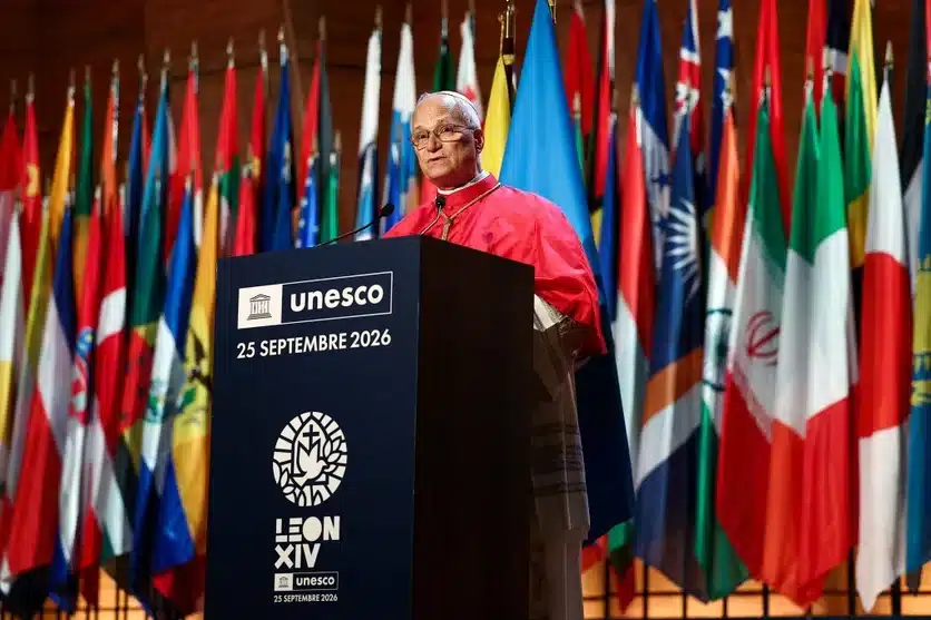 Le pape L&eacute;onau si&egrave;ge de l'Organisation des Nations Unies pour l'&eacute;ducation, la science et la culture (UNESCO) &agrave; Paris