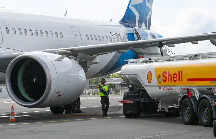Un avion de ligne Airbus de la compagnie Air Transat