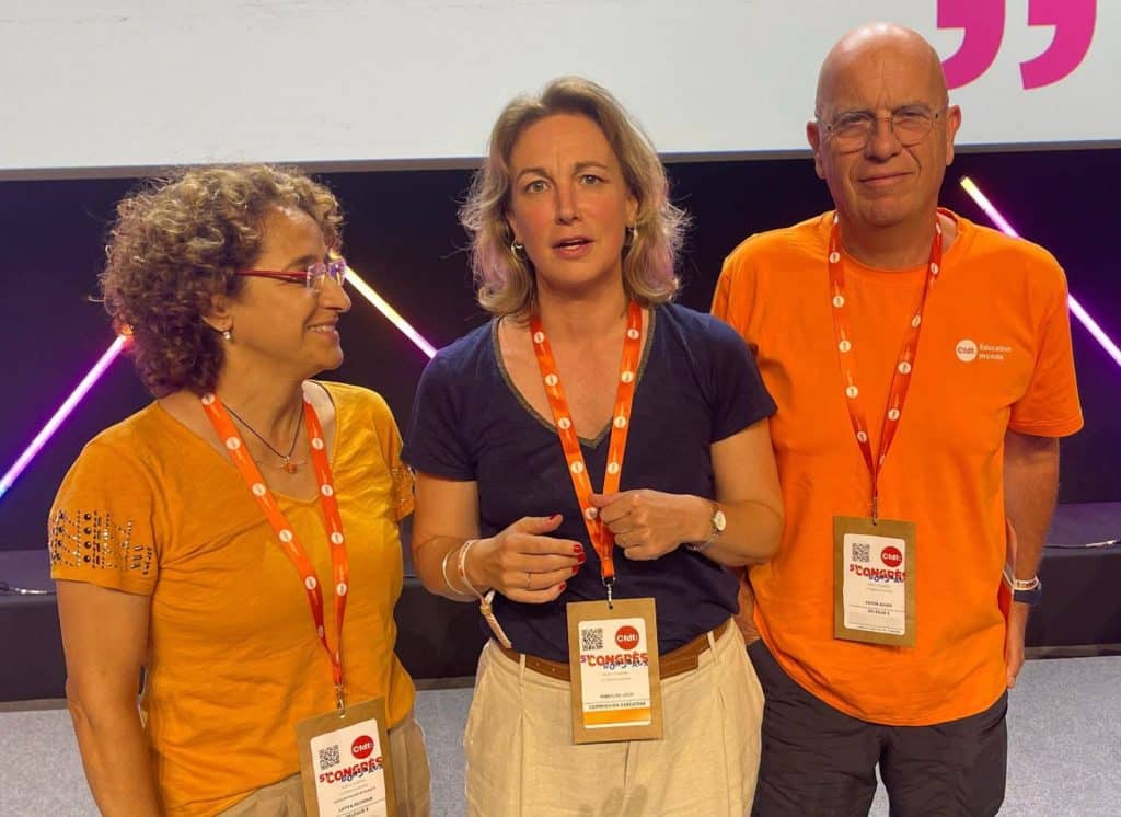 Xavier Auger, secrétaire général de la CFDT éducation monde en congrès