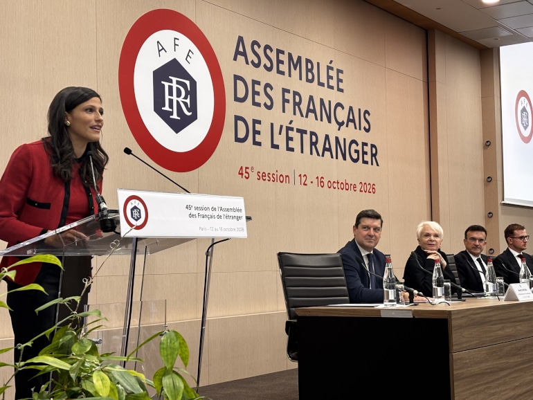 Eléonore Caroit, ministre déléguée aux Français de létranger lors de la 45eme session plénière de l'AFE