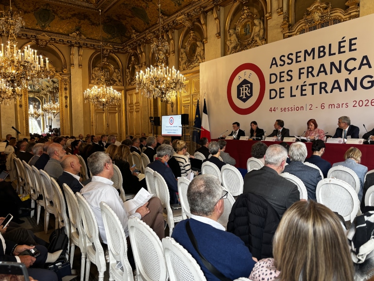 Les &eacute;lus au cours de la 44eme session pl&eacute;ni&egrave;re de l'AFE en mars 2026