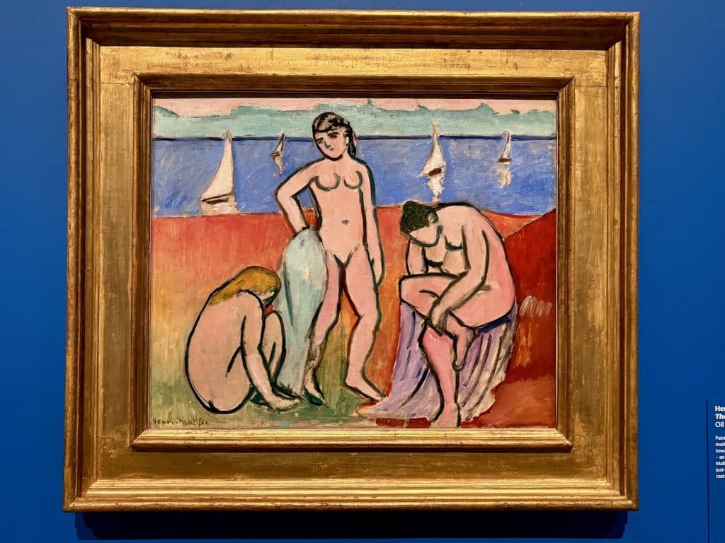 Henri Matisse, sc&egrave;ne m&eacute;diterran&eacute;enne aux baigneuses, pr&eacute;sent&eacute;e dans l&rsquo;exposition &laquo; Painting the French Riviera &raquo;