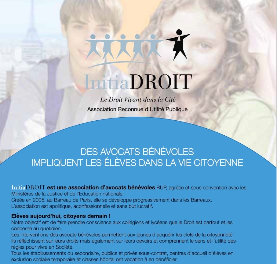InitiaDROIT, une association reconnue d'utilité publique