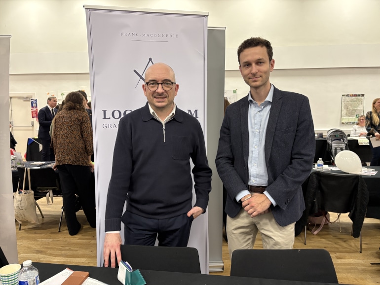 Le stand de la Loge Hiram du Grand Orient de France 