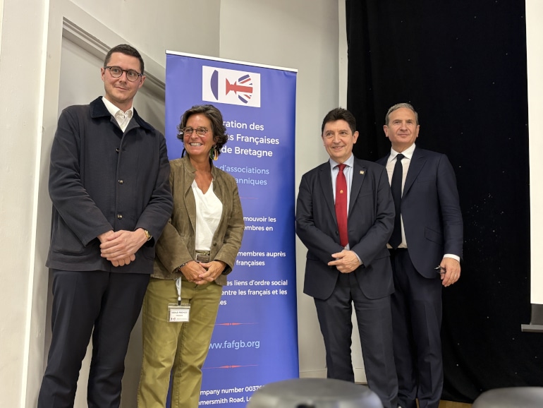 Vincent Caure, Odile Pr&eacute;vot, Olivier Cadic et Mustafa Soykurt
