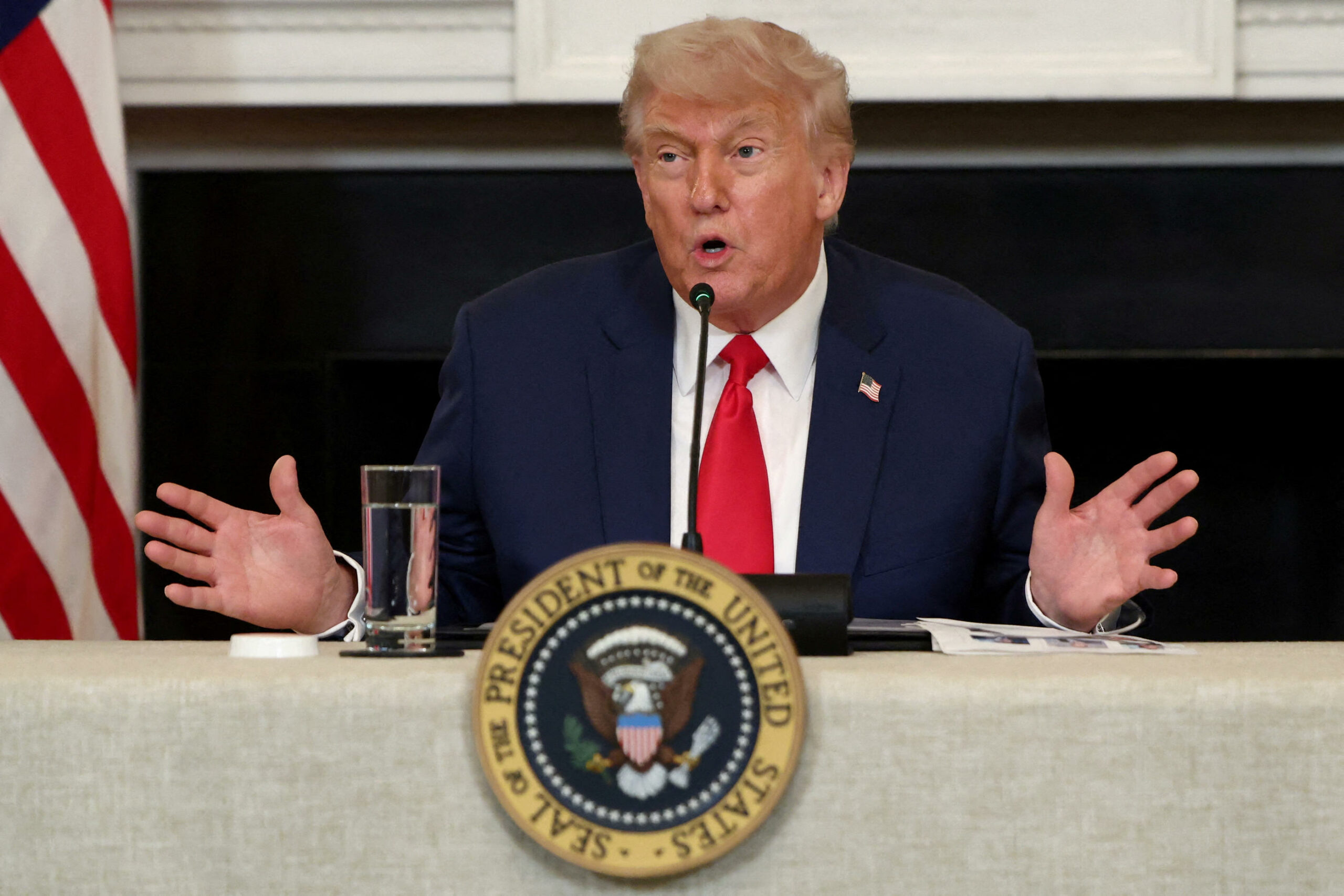 Le président américain pourrait figurer parmi les plus de 300 candidats proposés pour la campagne 2025, dont 244 personnalités, selon la Fondation Nobel. ©REUTERS/Evelyn Hockstein
