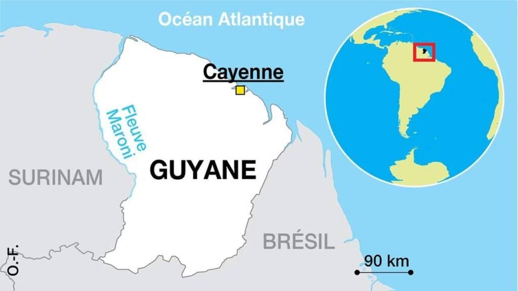 Carte de la Guyane française ©AFP