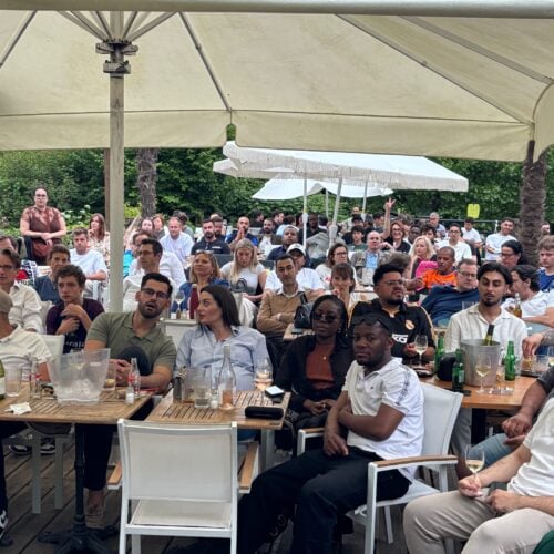 A Bruxelles, des passsionnés réunis pour voir le match