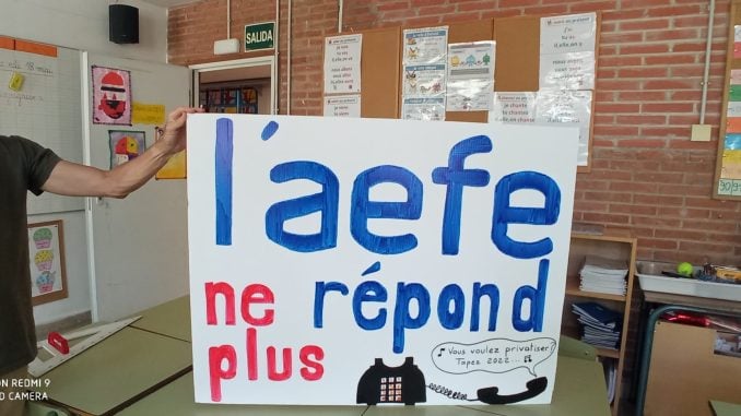 Grève du 19 mai 2022 dans le réseau AEFE – FSU-SNUipp HDF - Photo prise en Espagne © FSU-SNUipp HDF