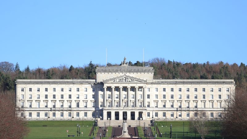 Vue générale des bâtiments du Parlement dans le quartier de Stormont Estate à Belfast. ©Liam McBurney/PA Images via Getty Images