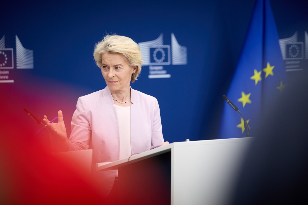 La présidente de la Commission européenne, Ursula von der Leyen. ©Getty Images/Ukrainian Presidency_Anadolu