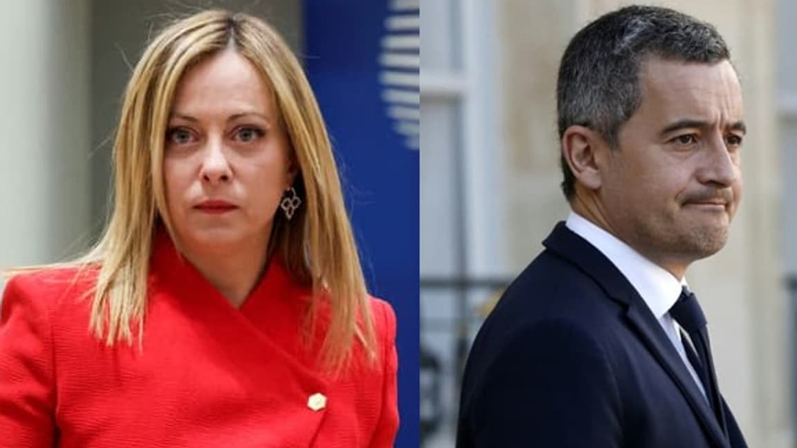 « De qui se moque Jordan Bardella? Il y a un afflux de migrants à Menton parce que Madame Meloni, gouvernement d&rsquo;extrême droite choisi par les amis de Mme (Marine) Le Pen, est incapable de régler les problèmes migratoires sur lesquels elle a été élue » – Déclaration de Gérald Darmanin, ministre de l&rsquo;Intérieur, ayant provoqué une crise diplomatique avec l&rsquo;Italie.