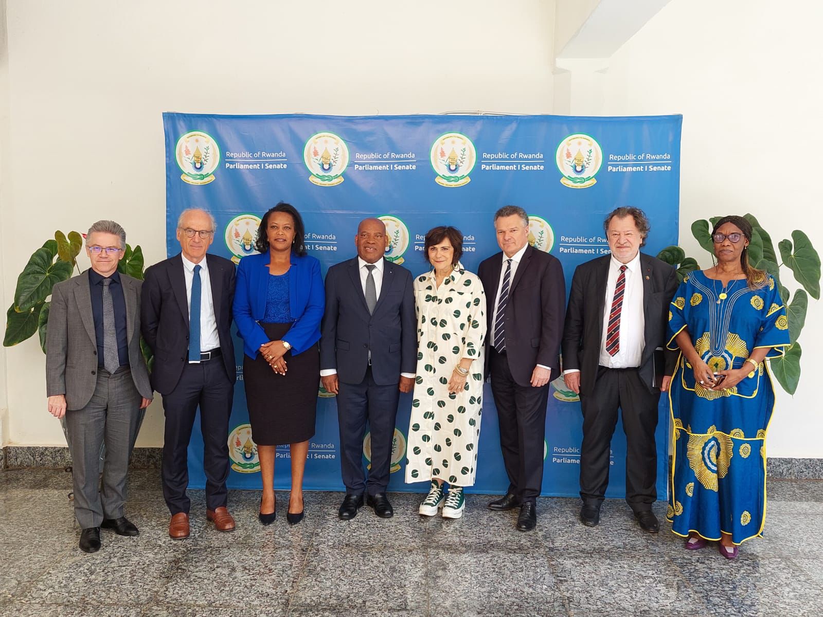 Jean-Luc Ruelle en déplacement au Sénat rwandais avec la Commission des Affaires étrangères