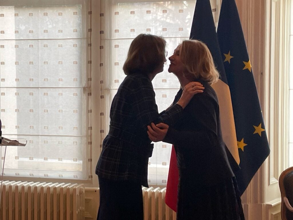L'Ambassadrice de France au Royaume-Uni, Hélène Tréheux-Duchêne avec Patricia Connell