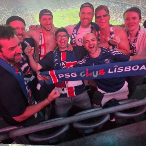 PSG Lisbonne dans les tribunes à Munich
