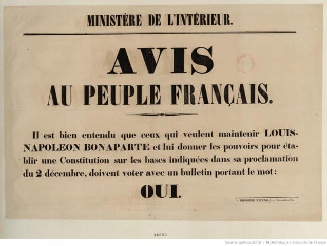 Plébiscite sous Louis Napoleon Bonaparte