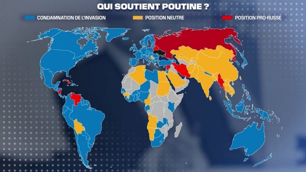 Carte des soutiens à la Russie ©BFMTV