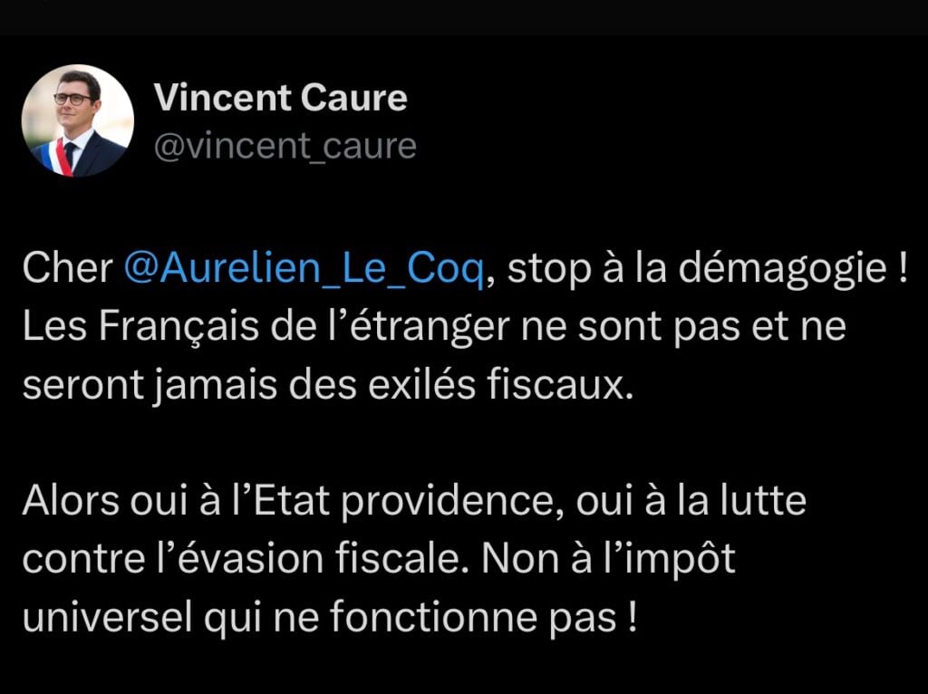 Réponse de Vincent Caure à Aurélien Le Coq