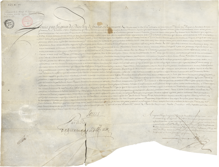 Le plus ancien document archiv&eacute; sous Louis XIV et conserv&eacute; depuis.