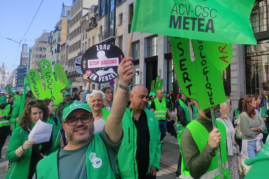 Belges en grève contre la réforme des retraites, de l’assurance chômage et du code du travail en avril 2025