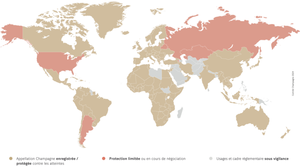 Carte d'appellation des champagnes