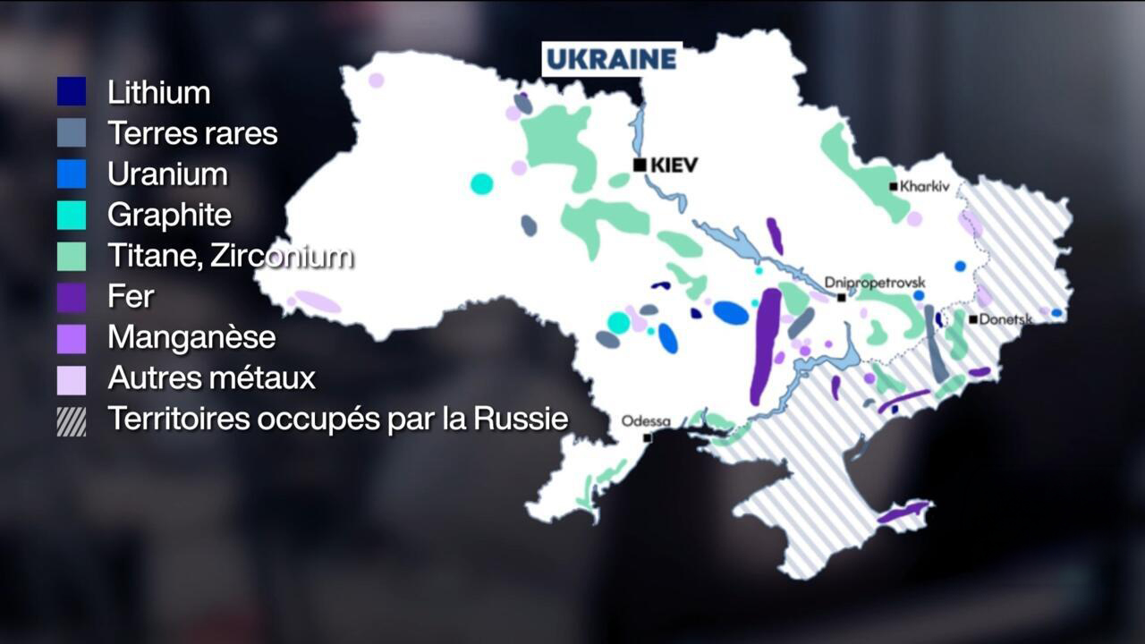 Carte des min&eacute;rais convoit&eacute;s en Ukraine &copy;AFP