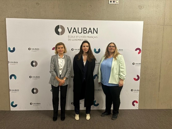 Clotilde Mary Voisin avec la s&eacute;natrice Sophie Briante Guillemont ASFE