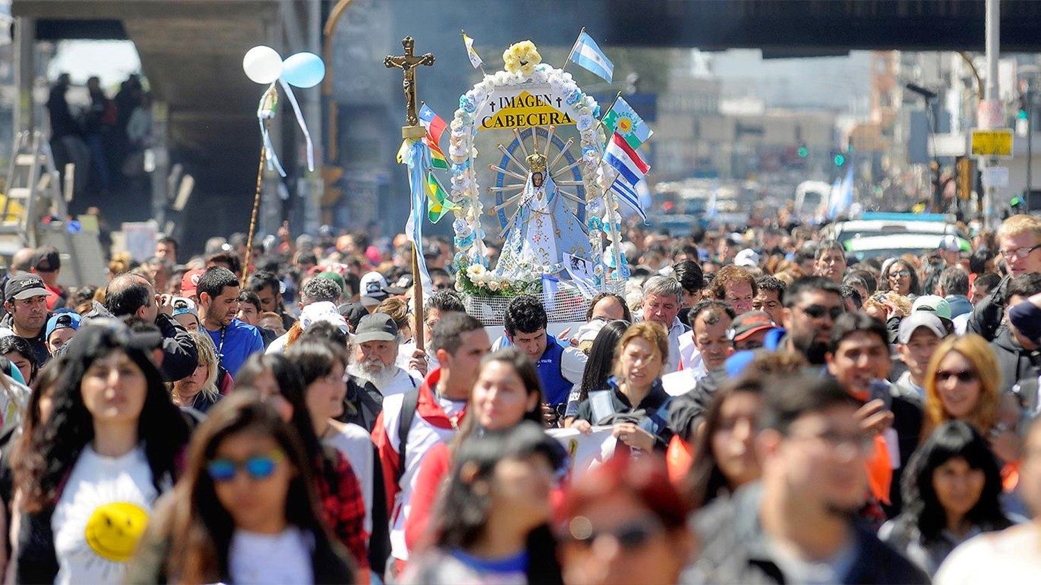 Un pèlerinage en l'honneur de la Vierge de Luján, sainte patronne de l’Argentine, en 2019 ©Vaticanmedia