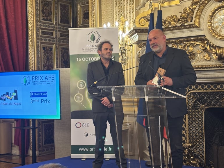 L'association "Les Enfants du Dragon" dirigé par Daniel Verschaere récompensée par le troisième Prix du développement durable AFE