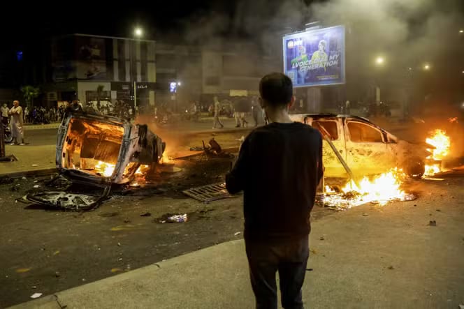Dégats suite à une manifestation de jeunes