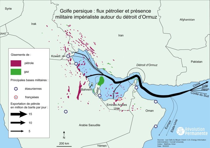 Forces françaises et américaines présentes dans le détroit d'Ormuz ©Revolution permanente