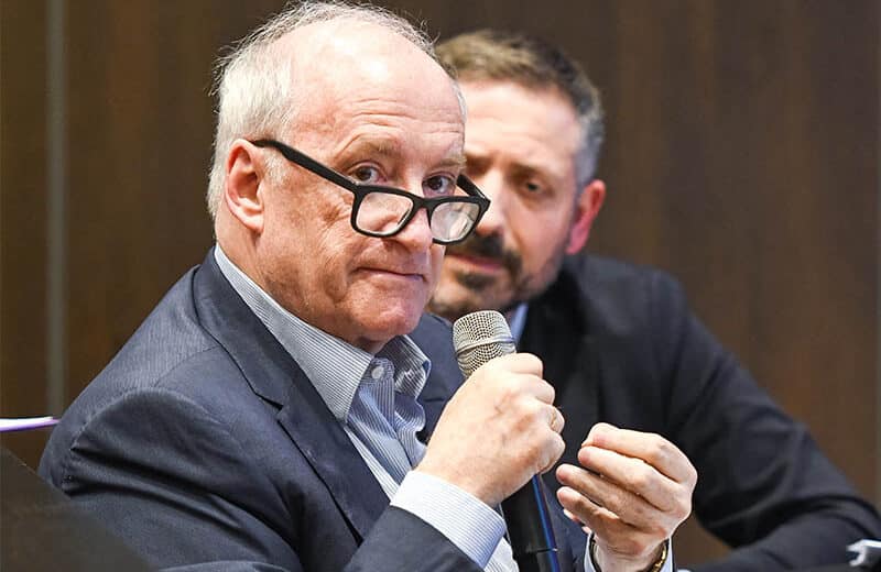 L'ancien ministre des Affaires étrangères a discuté avec les étudiants en droit de l'UCLy en 2023 ©UCLy
