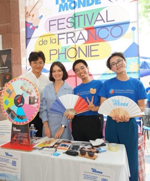 Un des stands du festival de la Francophonie