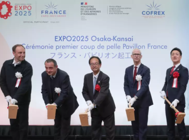 Franck Riester avec les Français du Japon