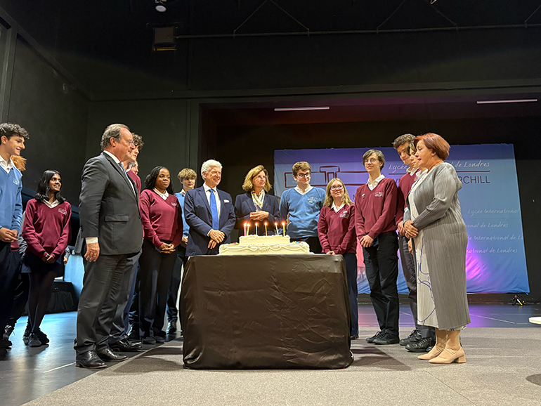 François Hollande présent pour les 10 ans du lycée Winston Churchill